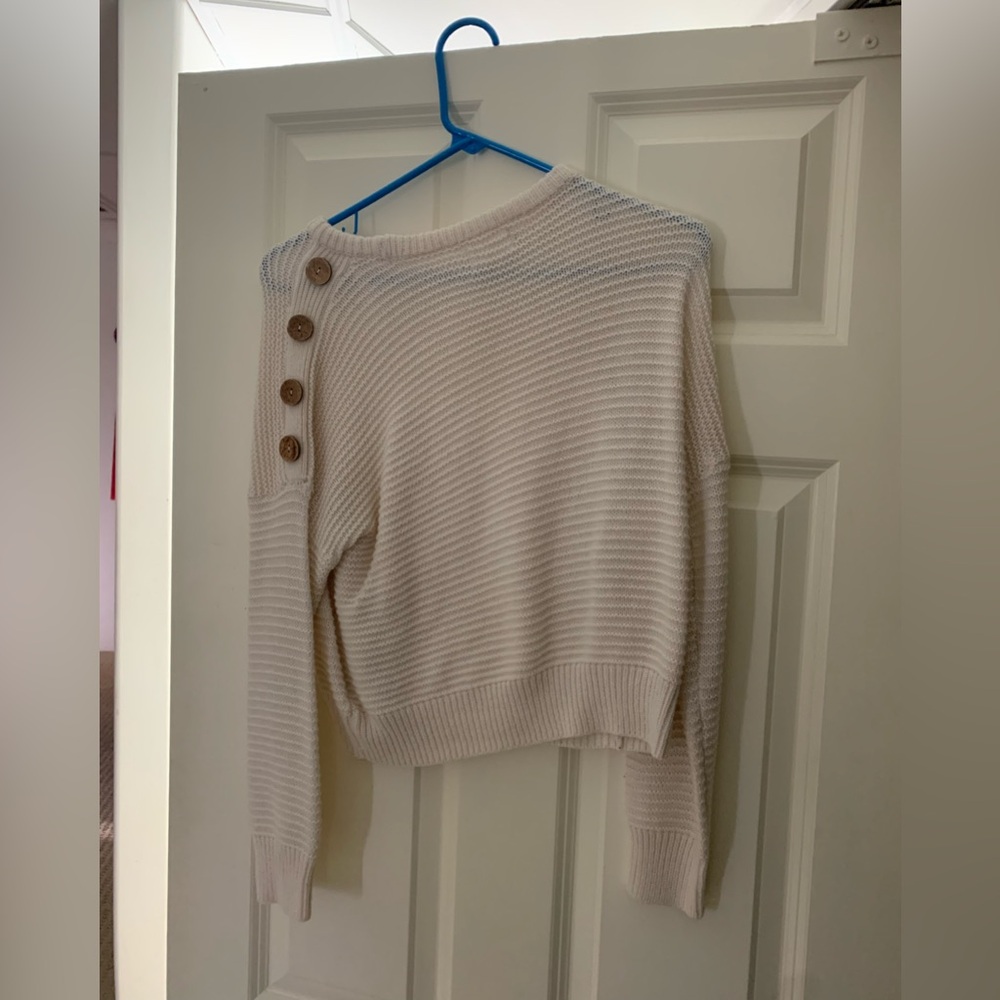 White holiday sweater